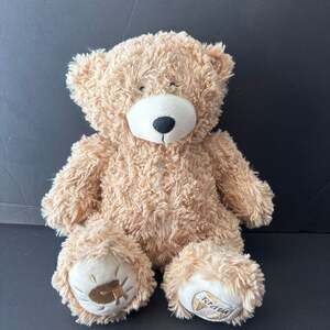 RE/MAX Promotional Shaggy Tan Teddy Bear Plush with Logo Hot Air Balloon Foot De